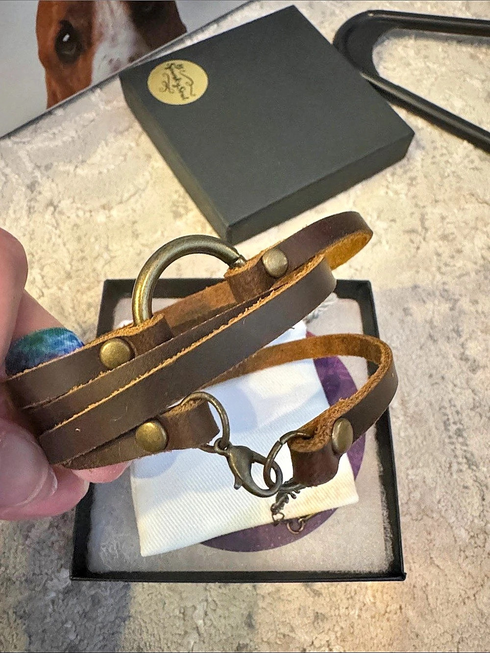 NIB by SpunkySoul Leather Wrap Bracelet Brown
